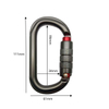 25kn Safety Hook Auto Locking D Shape Aluminum Carabiner for Climbing,Hammock,Hiking