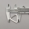 New Style Triangle Shape Aluminum Hook Flat Carabiner Clip for Keychain Logo Customized
