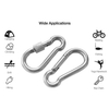 BT-245S Zinc Plated Screw Gate Carabiner Snap Hook with Safety Chain
