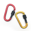 BT-A10 8CM Promotion 8mm Keychain Custom Aluminum 6061 Colorful D Shape Screw Keychain Snap HooK Aluminium Alloy Carabiner