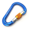 High Quality 25KN Aluminum Hook with Lock Industrial Widely Used Fasteners Carabiner Clips for Climbing/Hiking/Hammock