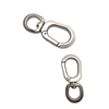 High Quality Zinc Alloy Swivel Snap Hook Oval Ring Keychain Buckle for Dog Leash