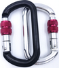 High-Strength Aluminum 7075 Snap Hook Carabiner with Screw Lock Heavy Duty Climbing Hook