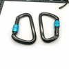 Safety Aluminum Hook Clip Ultra-Light Locking Aluminum D-shape Carabiner Strong mosquetones de escalada de 25kn Safety EN CE