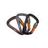 Safety Aluminum Hook Clip Ultra-Light Locking Aluminum D-shape Carabiner Strong mosquetones de escalada de 25kn Safety EN CE