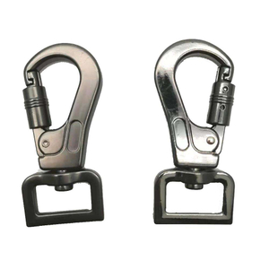 BT-684 High Quality Gun Color Gancho Perro Metal Screw Swivel Carabiner 20mm Snap Hook Dog Leash