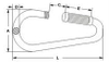 Stainless Steel 316 Pear Shaped Quick Release Snap Shackle Locking Carabiner Heavy Duty Hooks Hanging Hammock