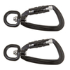 BT-A13301+C Black Classic Aviation Safety Carabiner Clip Breakign Load 4KN for Dog Use Oxdized Dog Leash Swivel Carabiner
