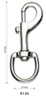 BT-Z789 Metal 1" Snap Hook Dog Leash Zinc Alloy Swivel Bags Silver Carabiner Black 20mm Eye Bolt Snap Buckle Snap