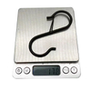 92MM Black S Hook With Locking Spring for Hanging Plants Clothes Kitchen Utensil Pots and Pans Bags