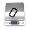 BT-A19 2 Inch Carabiner Black Sliver Rectangle Square Shaped Carabiner Small Unique Aluminum Hooks Rectangle Carabiner
