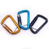 Safety D Shape Aluminum Clip Auto Locking Screw Hooks for Outdoor Camping,Hammock
