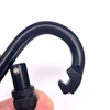 BT-2441 Metal Galvanized Oval Heavy Industry Safety Screw Hook Locking Big 25kn Self-locking Carabiner Black Metal Hook