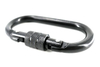 BT-244 Promotional OEM Colorful 22KN Hiking Steel High Quality Tension Cheap Locking Rock Carabiner With Screw Climbing Hook