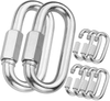 Heavy Duty Threaded Quick Chain Link for Tire Swing Camping Hammock Stainless Steel Oval Locking Carabine
