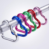 Aluminum Heart Shape Spring Carabinas Key Hook Spring Clip Karabiner Keychain Snap Hook