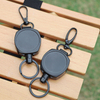 Badge Holder Reel Well Metal ID Badge Holder with Belt Clip Key Ring Wire Rope Name Card Retractable Keychain