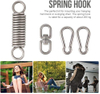 Ultra Strong Hammock Chair Hanging Kit 600 LB Capacity Hammock Hooks Heavy Duty Stainless Steel Spring Snap Hook Carabiner