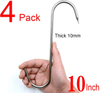 10inch10mm Heavy Duty Stainless Steel Butcher Hooks for Hanging Beef Meat Hook Suspension Hooks