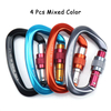 Safety auto Locking Carabiner Karabiner with EN certificate aluminium snap hook camping outdoor mosquetones de escalada de 25kn