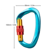 100X56mm Outdoor Rock Climbing Carabiner Aluminum Screw Hooks Large Clothes Hook Carabiner Rigging Equipment Aluminum Carabiner