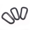 BT-244A 9kn Black Iron Flat D Type Steel Carabiner Snap Hook Karabin Electroplate Black Metal Fitness Hammock Metal Snap Hook
