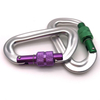 BT-A1301N 7075 Pet Black Carabiner Dog Leash Swivel Locking Clip Aluminum With Screw Black 12kn Carabiner