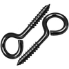 Wooden Round Head Metal Eye Bolt Heavy Duty Black Larger Hanging Screw Hook Eye Hooks Screw