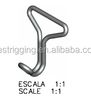 Heavy Duty Zinc Plated Steel J-Hook Carabiner Industrial Hanging Hook with Spring Clip