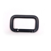 BT-A19 2 Inch Carabiner Black Sliver Rectangle Square Shaped Carabiner Small Unique Aluminum Hooks Rectangle Carabiner