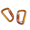 Custom 9KN D Shape Lanyard Auto Locking Screw Hooks Outdoor Camping Multi Tool Pin Black Carabiner