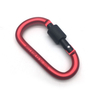BT-A10 8CM Promotion 8mm Keychain Custom Aluminum 6061 Colorful D Shape Screw Keychain Snap HooK Aluminium Alloy Carabiner