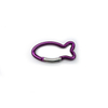 Carabiner Clip Fish Shape Keychain Aluminum Alloy Buckle Spring Carabiner Snap Hook Clip Keychains Outdoor Camping Tools