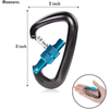 10KN Black Laser Logo Screw Gate Metal Lightweight Hammock Dog Leash Screw Locking Carabiner Climbing Custom Carabin