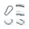 BT-245 DIN5299 60mm Metal Climbing Tent Connector Stainless Steel 3/16 Inch Zinc Plated Carabiner Snap Hook