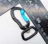 4KN Carabiner Spring Aluminum 7075 Dog Leash Swivel Carabiner Black Webbing Metal Swivel Eye Bolt Snap Hooks