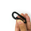 High Quality D Shape Flat Aluminum Snap Hook Screw Carabiner With Screw for Keychain