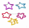 Fashion Style Colorful Aluminum Snap Hook Small Multi-function Star Shape Lightweight Carabiner Clip