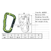 Snake Embossed Handbag Aluminum Snap Hook ,No Tensile Strength Carabiner Bit Aluminum Snap Hook, Hook in Multiple Colors