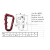 Snake Embossed Handbag Aluminum Snap Hook ,No Tensile Strength Carabiner Bit Aluminum Snap Hook, Hook in Multiple Colors