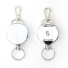 Retractable Badge Holder Reel Well Metal ID Badge Holder with Belt Clip Key Ring for Name Card Keychain