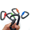 Factory Wholesale Locking Carabiner Climbing Carabiner D Shape Screw Gate Aluminum Carabiner Customized Color and logo 12KN