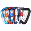 12KN Aluminum Rock Safety carabiner screw D Shape Locking carabiner dog Leash Hook outdoor camping hiking EN CE manufacture