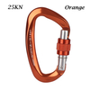 BT-AF812 Climbing Locking Carabiner Screw D Shape Aluminum 7075 25KN Safety Hook