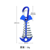 Aluminum Alloy Tent Accessories Outdoor Camping Canopy Wind Rope Buckle Fish Bone Spring Pallet Hook Multi-functional Buckle