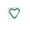 Fashion Aluminum Hook Heart Shape Aluminum Carabiner for Keychain Customized Color