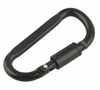Wholesale Promotional Aluminum Climbing Carabiner Matte Black Sliver Flat Carabiner Logo Customized
