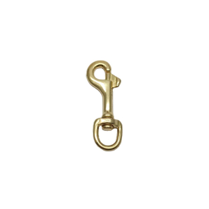 High Quality Solid Brass Snap Hook with Swivel Eyelet for Key Chain Heavy Duty Flag Pole Accessory Dog Clip Equipment