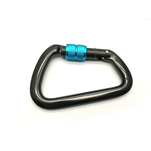 BT-L02 25KN Black 7075 Tension Carabiner Outdoor Snap Hooks Locking Carabiner Hook Custom Climbing Carabiner