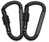Factory Price New 7mm D Type Carabiner Black Snap Hook with Aluminum Bolt Snap Hook Logoblack Carabiner